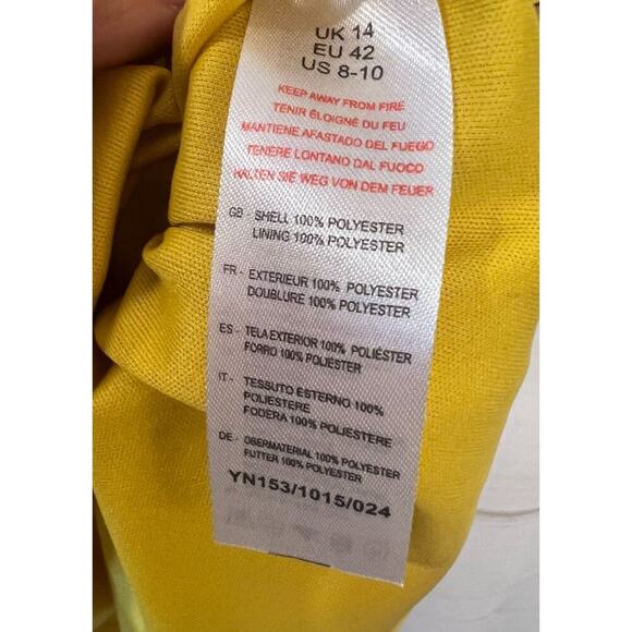 Yumi Yellow Dress Size 8/10 Animal Print with Black Accents Bow Whimsical - Picture 4 of 6